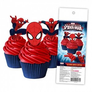 Wafer Cupcake Toppers - Spiderman (16)