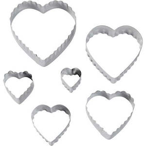 Road construction, repair or sealing: Wilton Double Cut-Outs Set - Heart (set of 6)