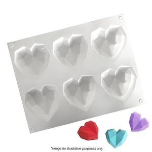 Geo Hearts / Silicone Mould (6)