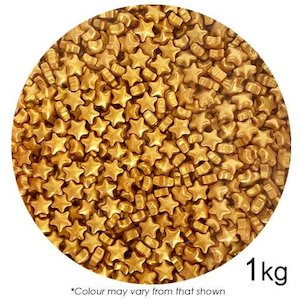 Sprinkle Shapes - Sprink'd Gold Stars - 100gm