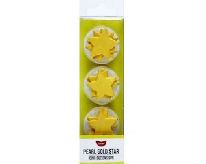 GoBake Dec Ons - Stars - Pearl Gold 3cm (9)