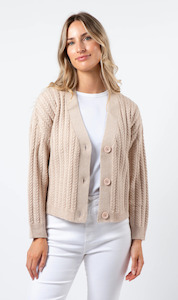 Posey Cardigan | Tan Melange