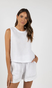 Womenswear: Evita Top | White