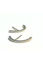 Womenswear: Crescent Studs | Gold