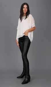 Womenswear: Relaxed Sheer Short Sleeve Top