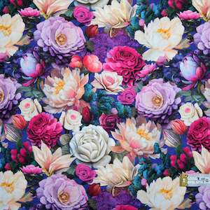 Fabrics textile: Night Garden Flowers - Lilac