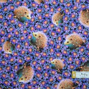 Fabrics textile: Night Garden - Hedgehogs Purple