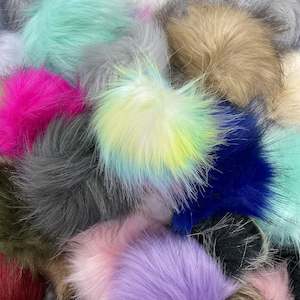 Faux fur pom poms