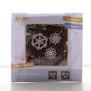 Crochet Snowflake Kit - Gold & White