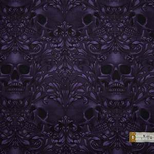 Fabrics textile: Mystic Moonlight - Skull Damask