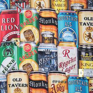 Fabrics textile: Ale House - Beer Cans