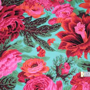 Kaffe Fassett Collective - Floral Burst Maroon