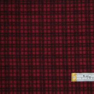 Fabrics textile: Woolies Flannel Red/Black Check