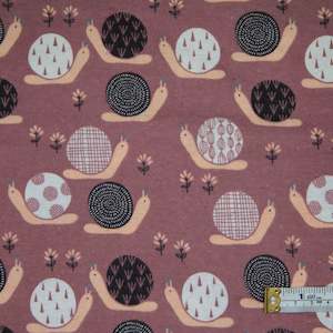 Printed Wincyette - Pink/Snails