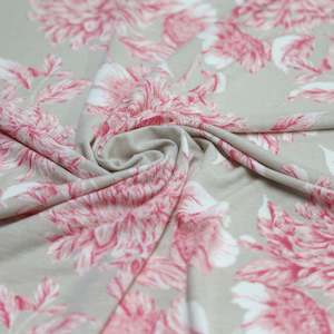 Fabrics textile: Printed Viscose Knit - Pink Floral