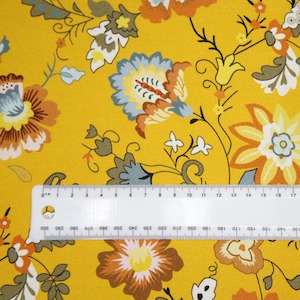 Printed Viscose Rayon Floral - Yellow