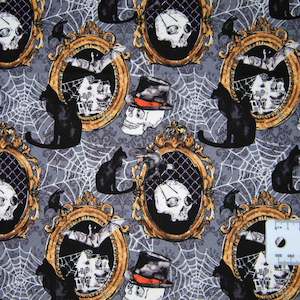 Fabrics textile: Mystery Manor - Framed Skulls