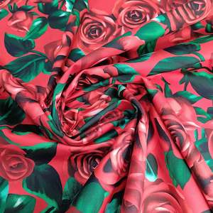 Fabrics textile: Cotton Sateen - Red Roses