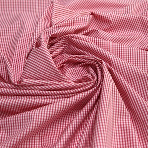 Fabrics textile: Red Gingham - Egyptian Cotton