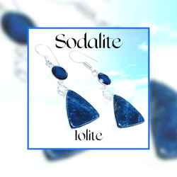 Sodalite hook earrings