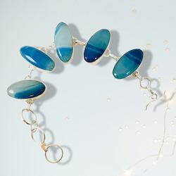 Blue Botswana Agate bracelet