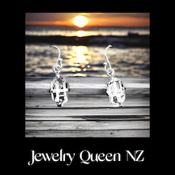 Internet only: Sterling silver Herkimer Diamond earrings