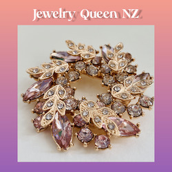 Internet only: Floral Rhinestone broach