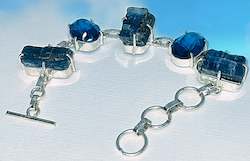 Kyanite and Topaz bracelet