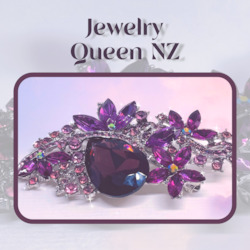 Internet only: Purple Rhinestone broach