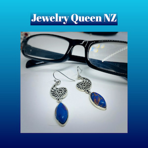 Blue stone earrings