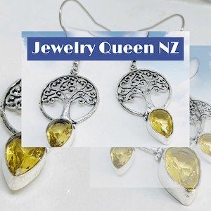 Tree of life citrine earrings