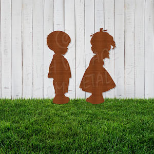 Boy & Girl Garden Stakes