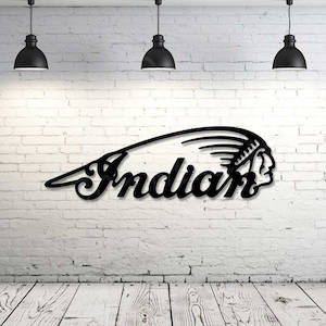 Man Cave Decor: Indian Logo