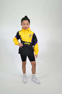 YOUTH MITCHELL & NESS NYLON ANORAK WINDBREAKER - LA LAKERS