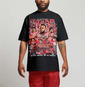 Tonga 676 Team Graphic Tee - BLACK_RED SEA