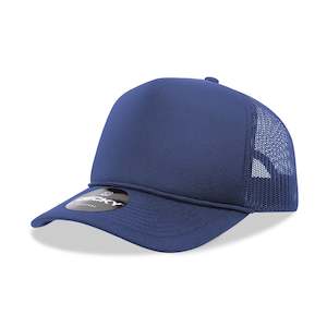 Decky 5 Panel Mid Profile Structured Foam Trucker - NAVY