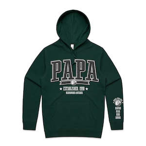 Custom Printed Hoodie for Dad - With Custom Date, City + names on sleeve - PAPA …