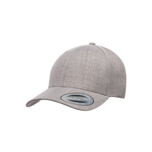 Yp Classics® Woolblend Curve Snapback Cap - Grey Marle