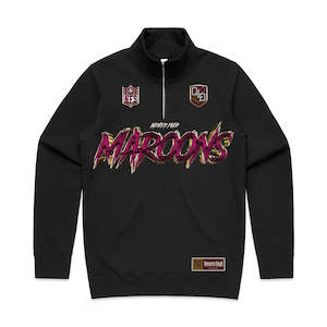 QLD MAROONS Predator Half Zip Crew