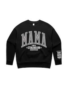 Custom Printed Sweatshirt for Mum - With Custom Date, City + names on sleeve - 08_Mama Style