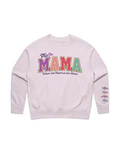 Custom Printed Sweatshirt for Mum - With Custom kids names on sleeve - 04_Mama Style