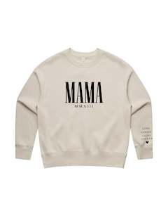 Custom Printed Sweatshirt for Mum - With Custom date and names on sleeve - 03_Mama Style