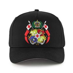 Tonga 676 A-Frame Snapback Cap - BLACK