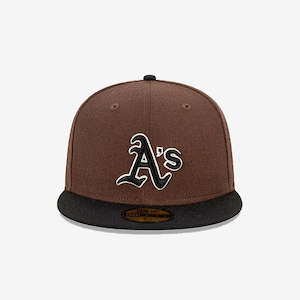 Clothing: New Era 59Fifty Oakland Athletics Dark Brown Fitted