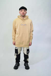 LastLevel Embroidered Bandana Box Logo Hoodie - Tan/Tan - XXS