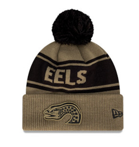 New Era Parramatta Eels Olive Black Pom Knit Beanie