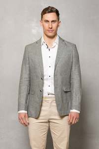 Johnson Linen Houndstooth Blazer: Sage