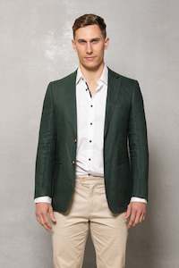 Johnson Linen Blazer: Pine