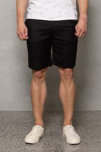 George Linen Blend Short: Black