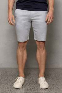 Menswear: Noah Linen Blend Short: Sky